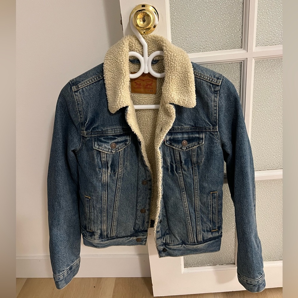 Levi's Blue Denim Jacket - Sherpa